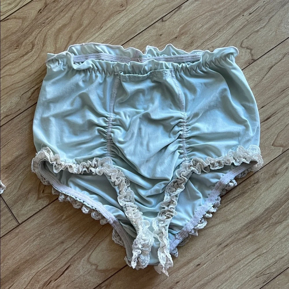 HaH Hot As Hell Lace Pajama Set light blue - Picture 6 of 8